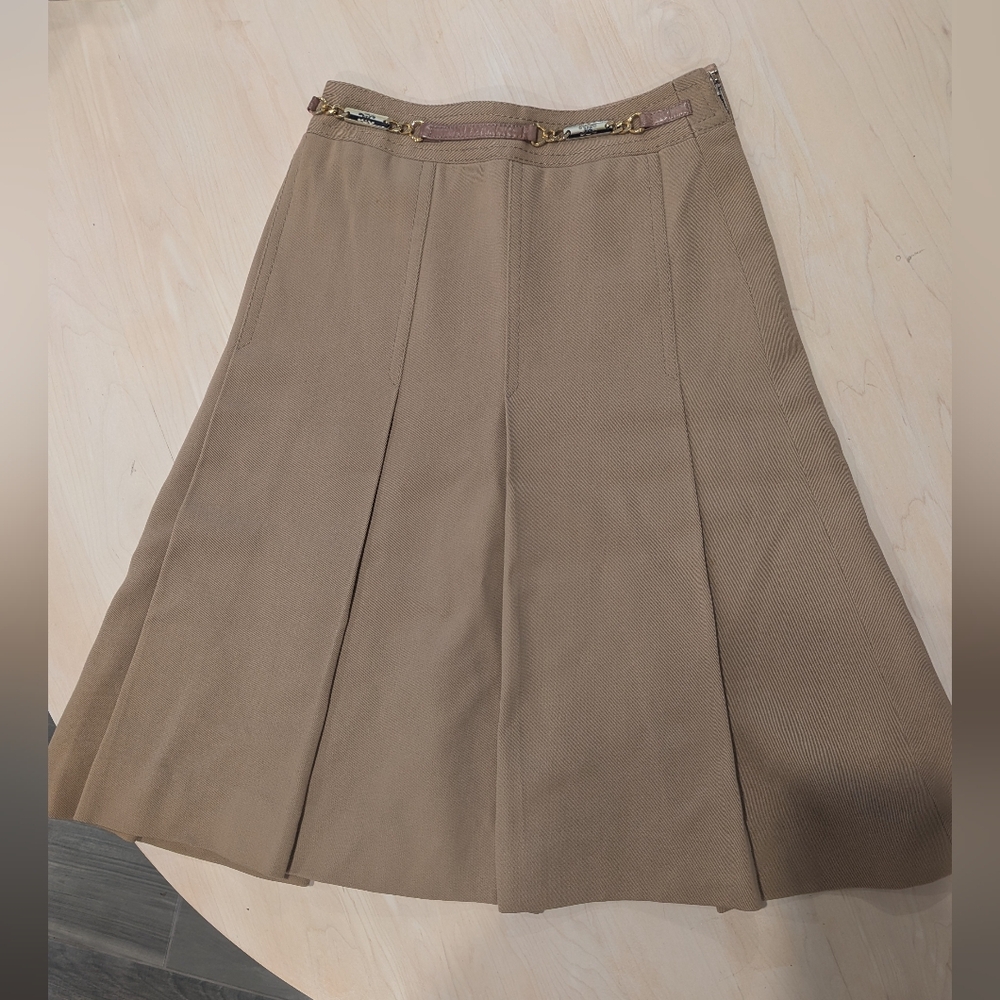 Celine Paris 1980s Pleated Skirt